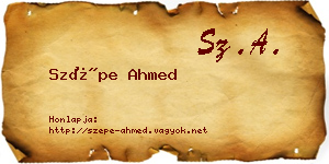 Szépe Ahmed névjegykártya